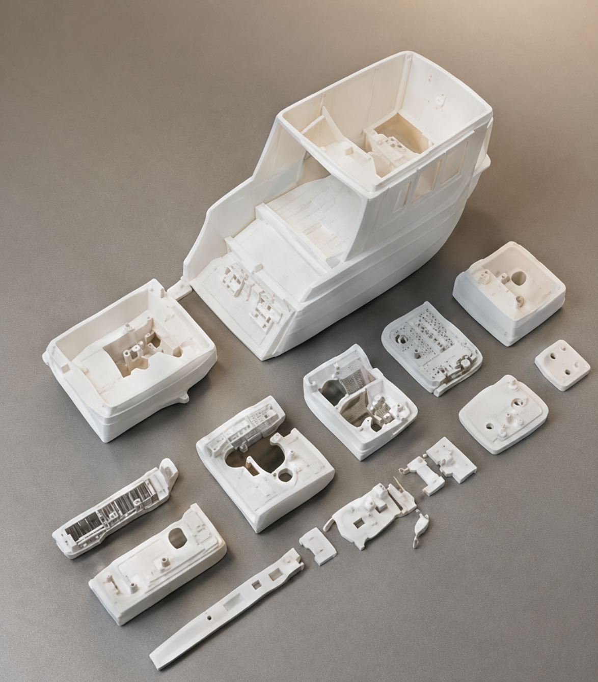 CNC and 3D printed model parts